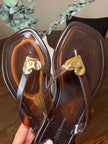 Golden Heart Jelly Sandals