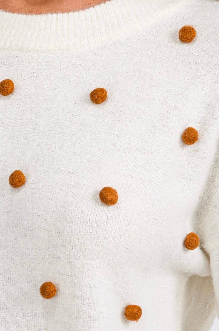 Maddie Pom Pom Pullover Sweater