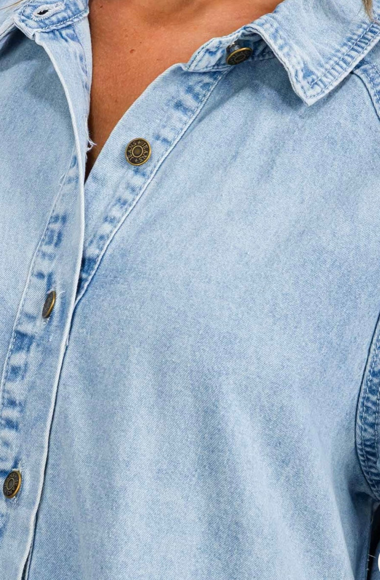 Leah Denim Mini Dress