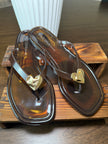 Golden Heart Jelly Sandals