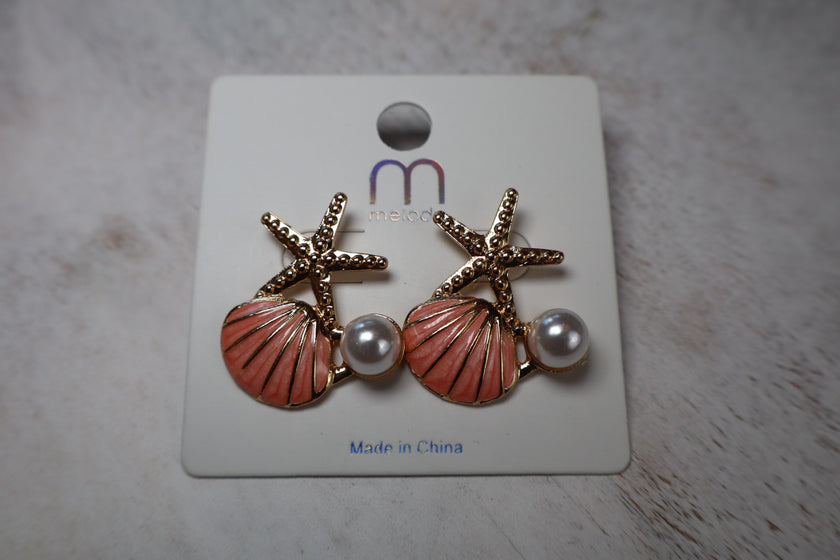 Coral earrings