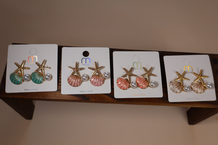 Coral earrings