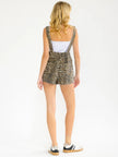 Animal Print Demin Overall