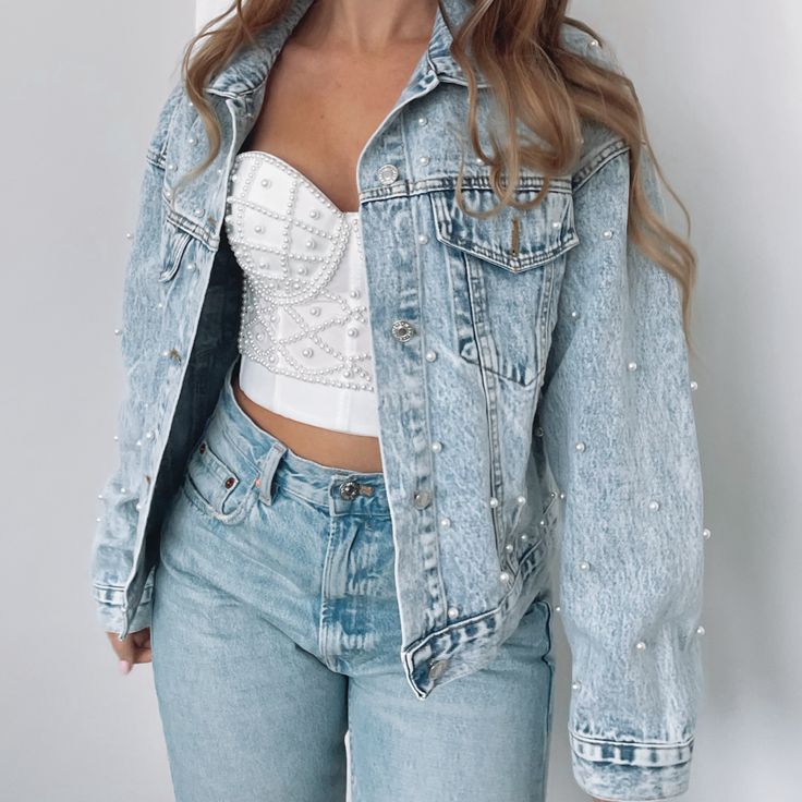 ROSALIE PEARL DENIM JACKET