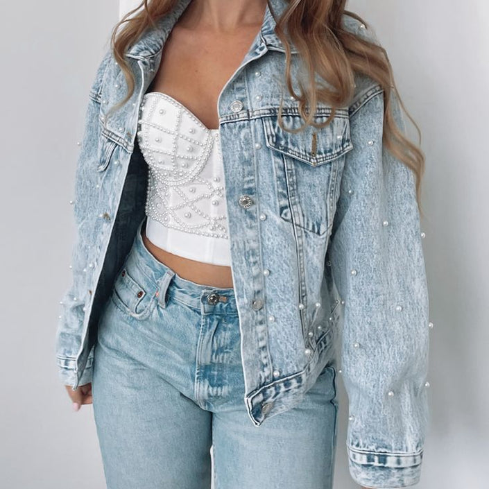 ROSALIE PEARL DENIM JACKET