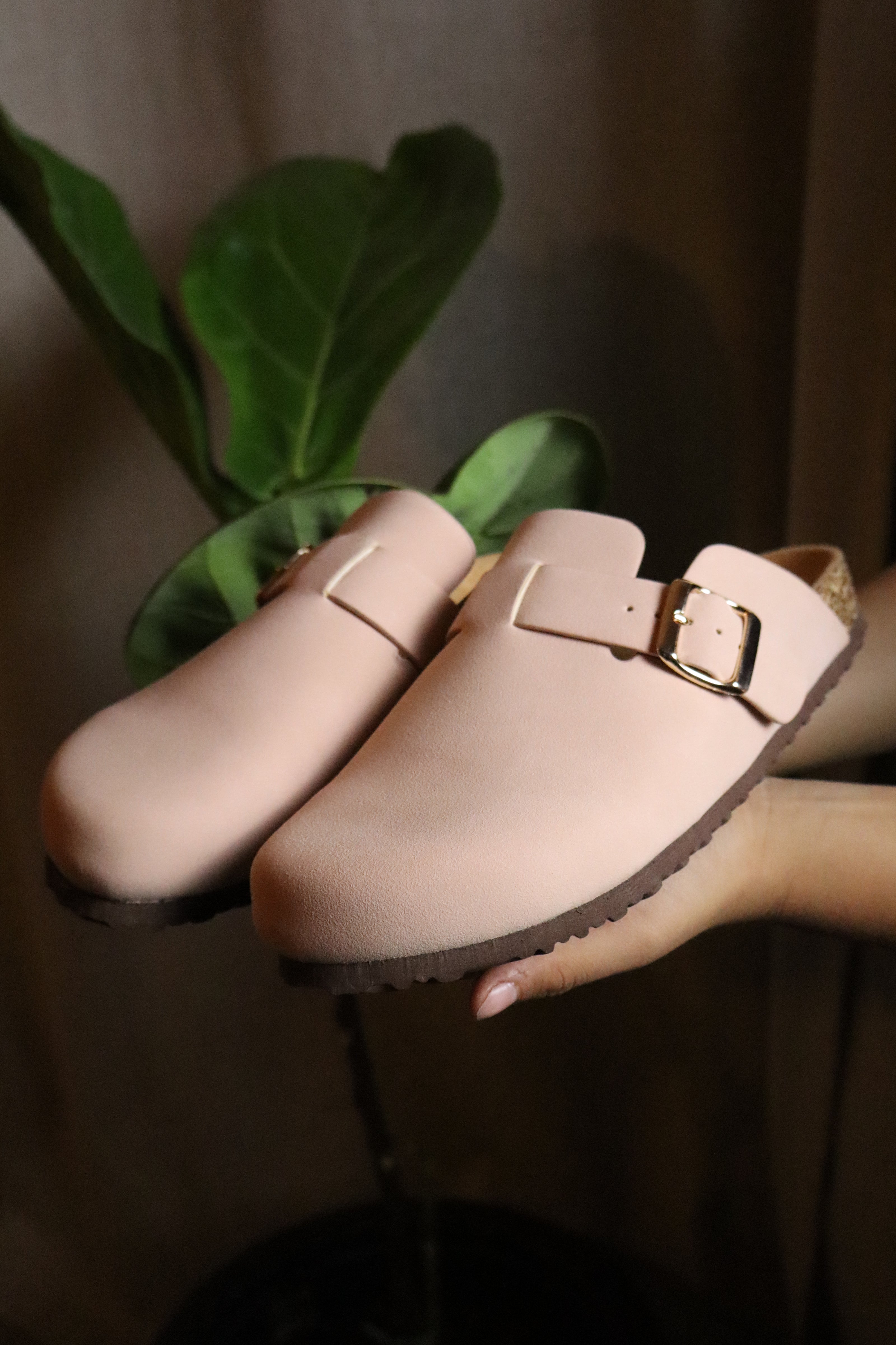Dust Pink Mule Sandals