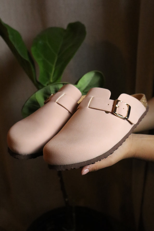 Dust Pink Mule Sandals