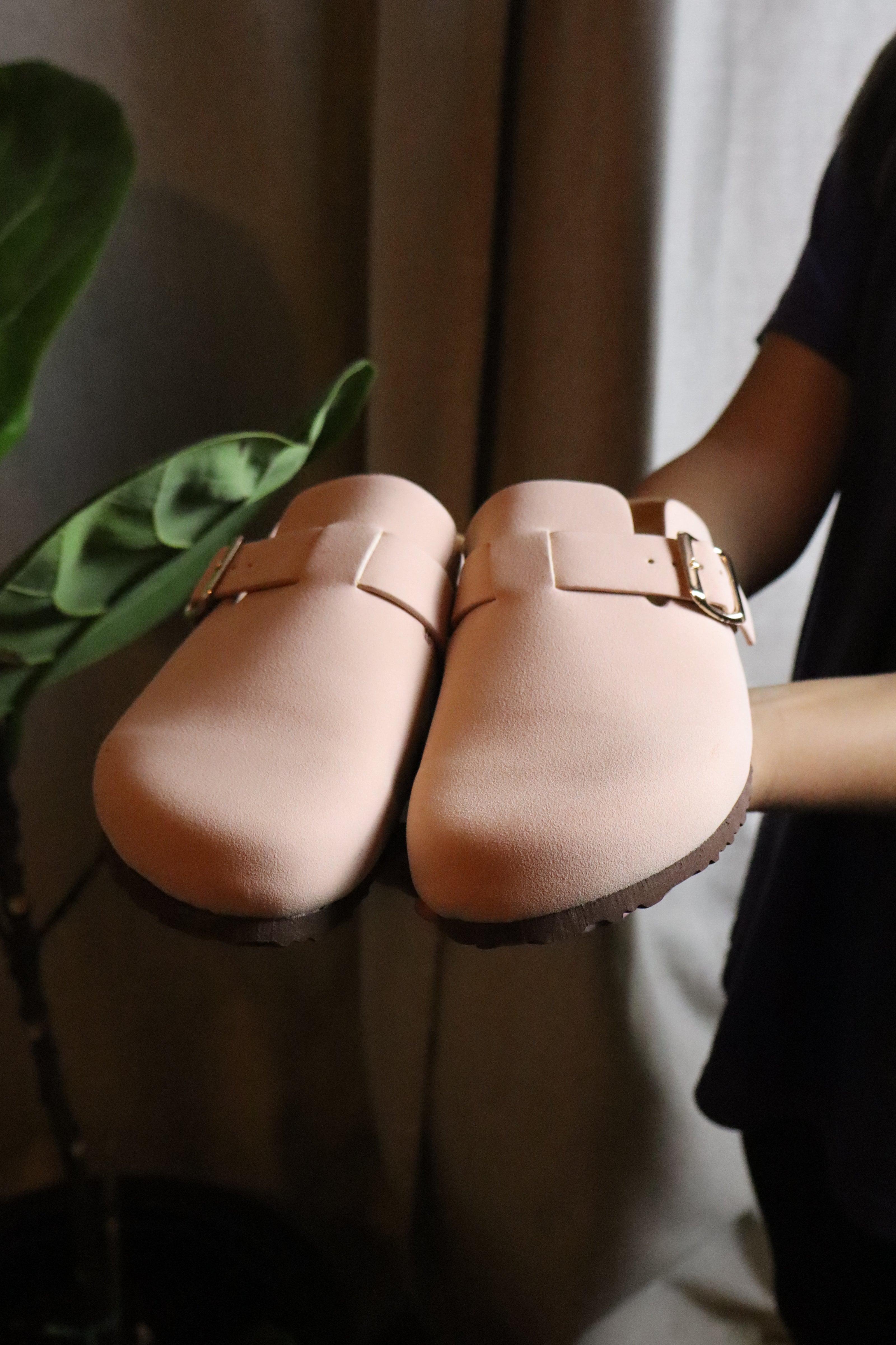 Dust Pink Mule Sandals
