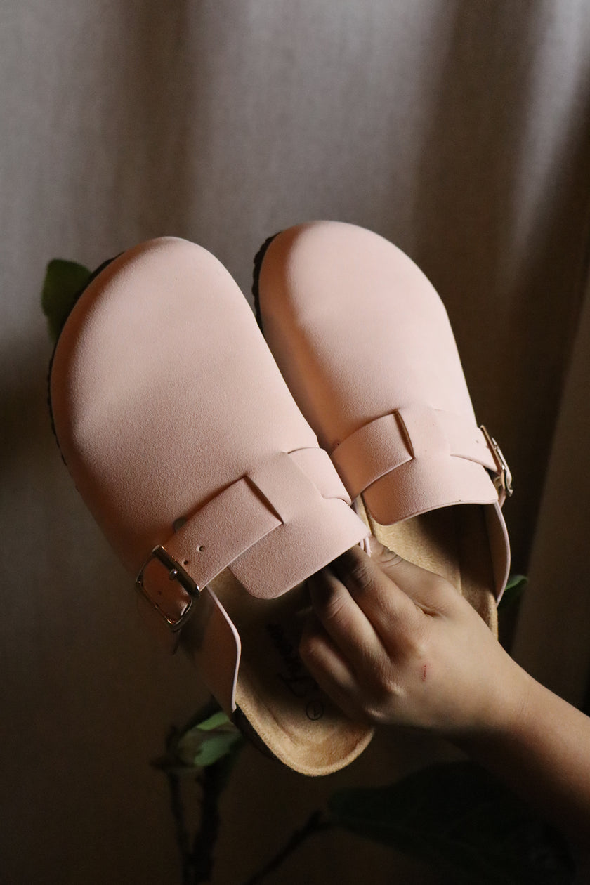 Dust Pink Mule Sandals